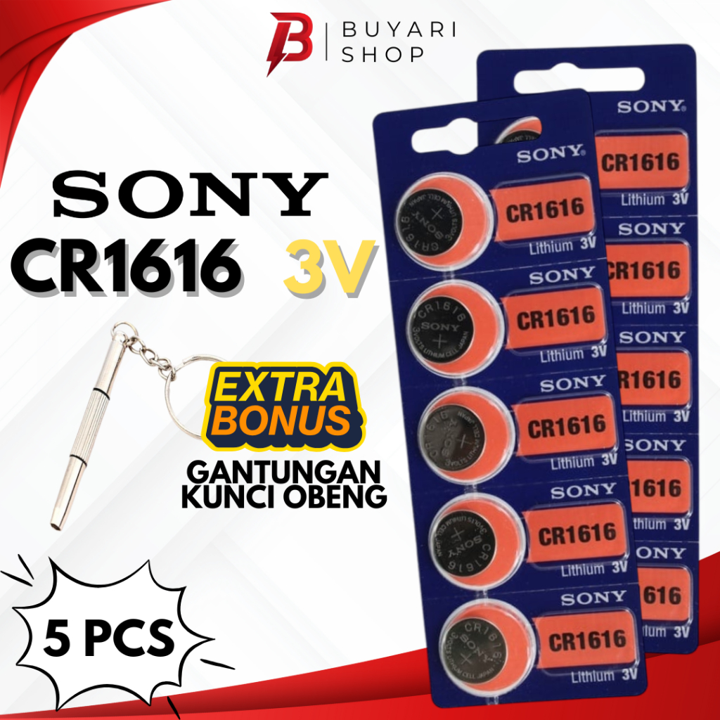 TERMURAH Baterai  Remot Remote Mobil PAJERO 1616 CR1616 Original Sony Baterai Remot Remote Mobil Hon