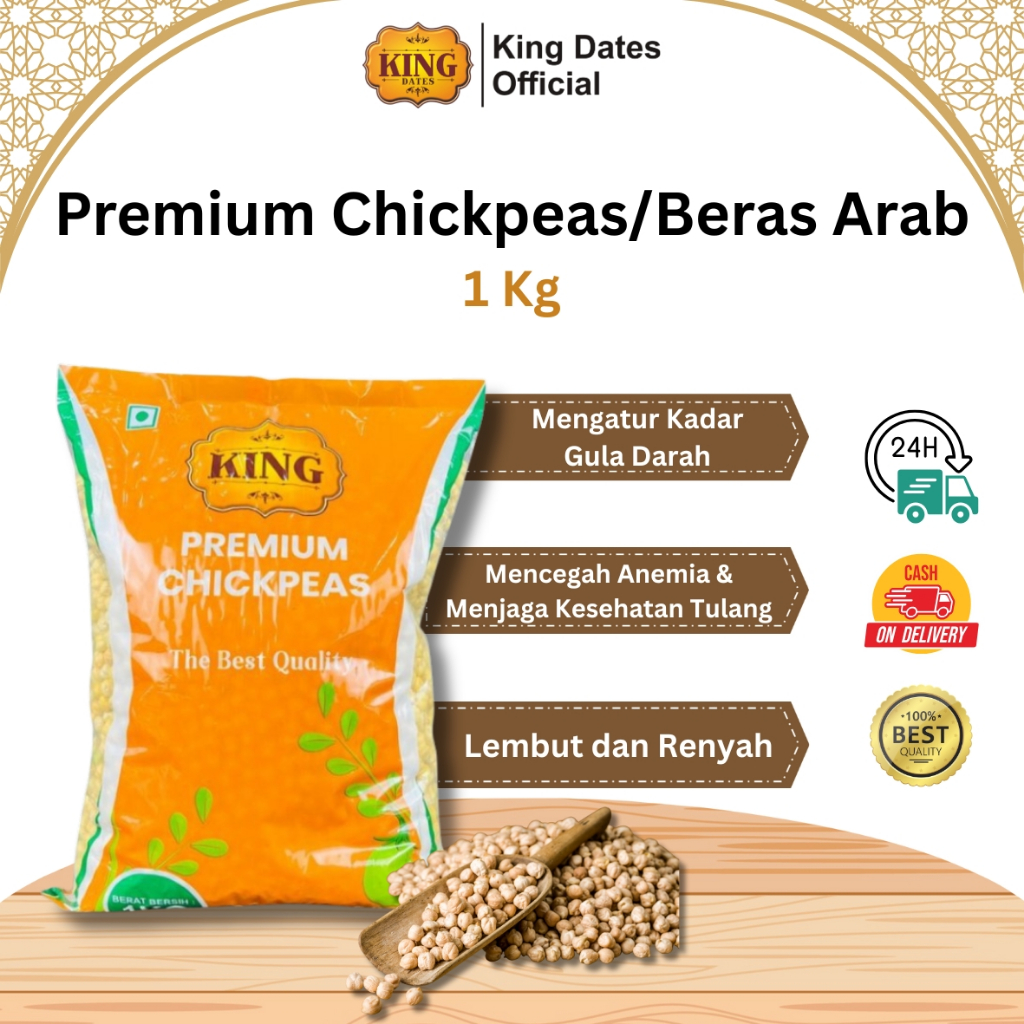 

Kacang Arab 1 Kg | King Chickpeas Premium | Oleh-oleh Haji dan Umroh Asli
