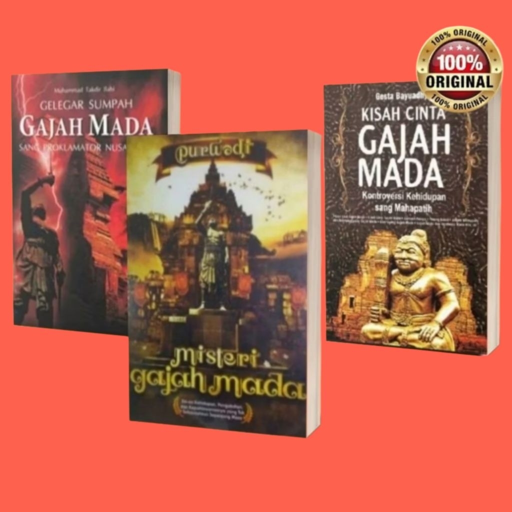 Buku Paket gajah mada - biografi gajah mada - gelegar sumpah gajah mada - misteri gajah mada - kisah