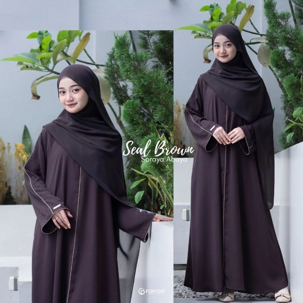Abaya Anak Perempuan Remaja Tanggung Usia Anak 12 13 14 15 16 17 Tahun Soraya Abaya Bahan Wolfis Mix