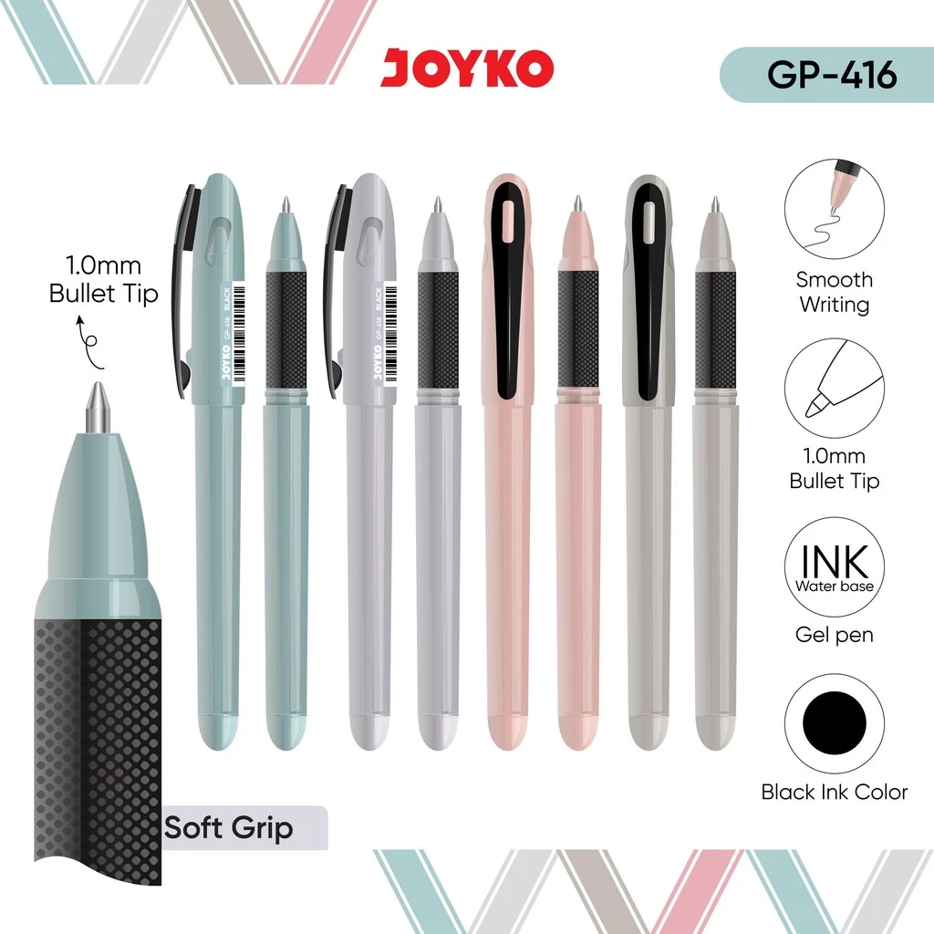 

JOYKO Gel Pen Pulpen Pena GP-416 1.0 mm - Pcs