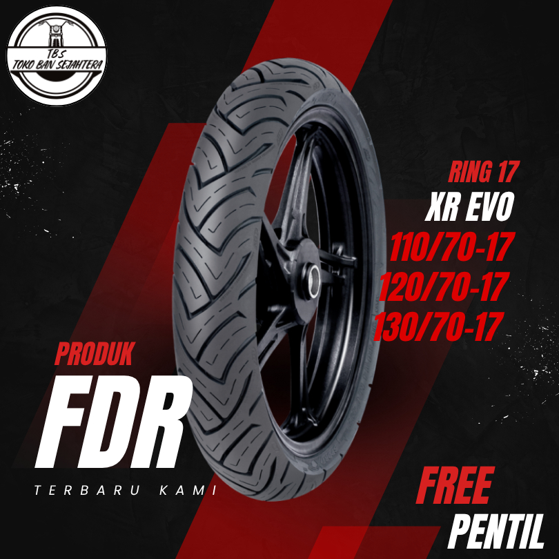 SEPASANG / SATUAN BAN MOTOR MOGE FDR SPORT XR EVO Ring 17 TUBELESS DEPAN BELAKANG CB150R R15 R25 CBR