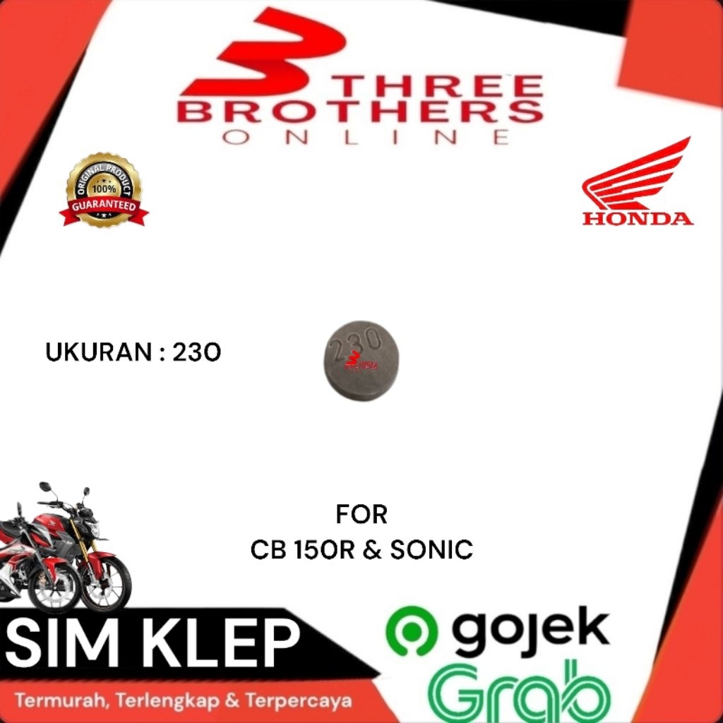 Shim sim klep cb 150 cbr sonic ukuran 230,260 original hgp