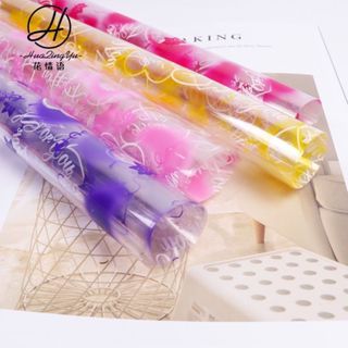 

AESTHETICFLORIST - (5 LEMBAR）PLASTIK PARSEL MOTIF LOVE / PLASTIK KEMASAN KADO / PLASTIK BUKET / PLASTIK SNACK / PLASTIK PARCEL