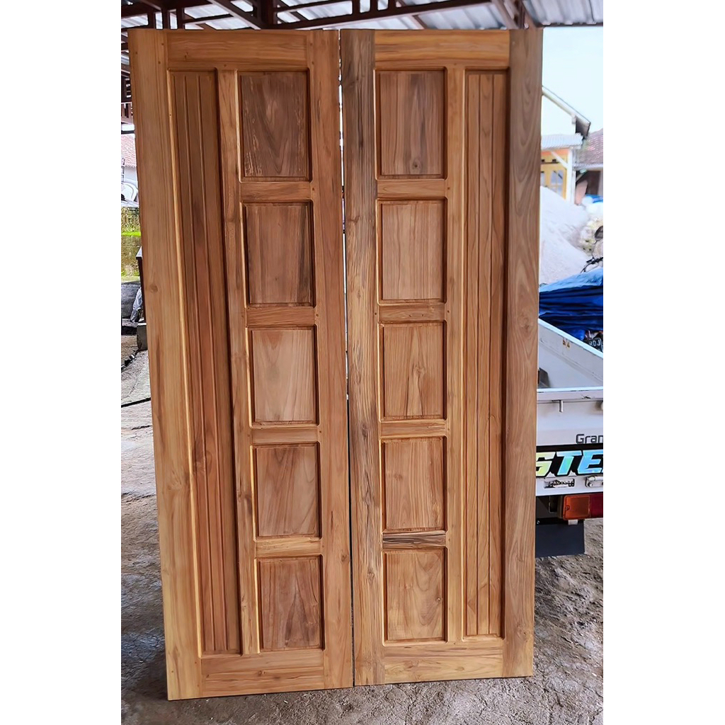 PINTU KUPU TARUNG KAYU JATI
