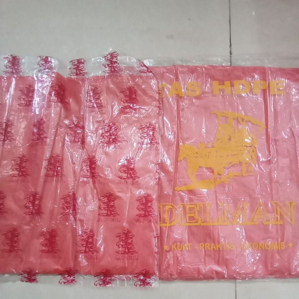 Kantong Kresek Merah Tipis Besar Murah / Kresek Sampah