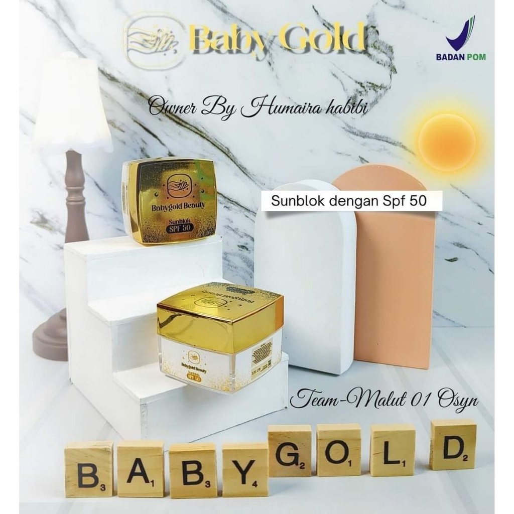 COD - SUNBLOCK SUNSCREAM SPF GLOWING BABY GOLD SKINCARE/CREAM SPF