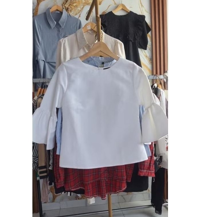 preloved blouse nyla basic bhn katun poplin