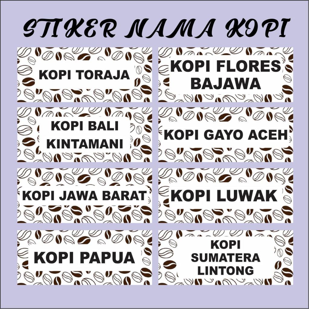 

STIKER GELAS CUP NAMA KOPI NUSANTARA STIKER LABEL KOPI