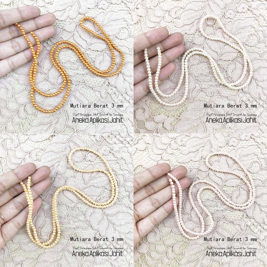 MUTIARA BERAT 3 MM / MUTIARA RENTENG 3 MM