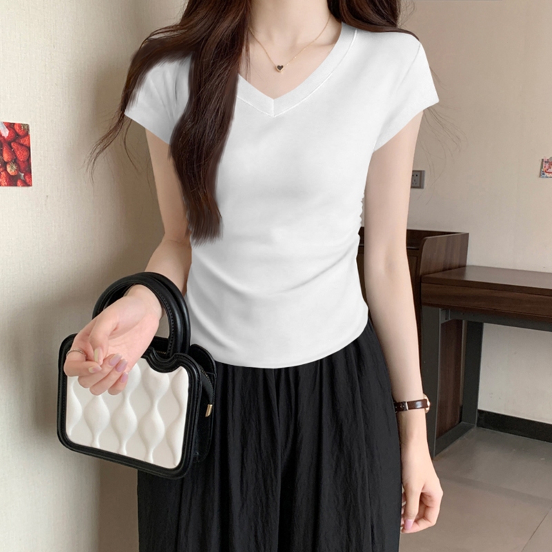 official` pikstar kaos polos v-neck slim wanita t shirt, v neck premium katun tshirt nyaman