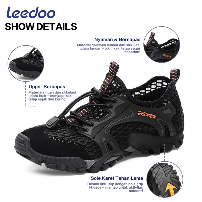 BEST SALE HOT DEALS Leedoo sepatu trekking Sepatu Pria Original Sepatu Hiking Casual Sepatu Gunung
