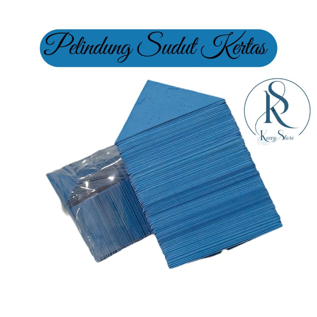 

Pelindung Sudut Kertas / Sudut Kertas Dokumen Isi 100 pcs - BIRU TUA