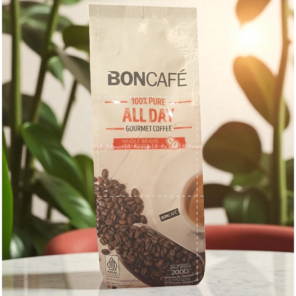 

Boncafe 200gr All Day Grourment Coffee 100% Pure Biji Kopi Whole Beans Bon Cafe