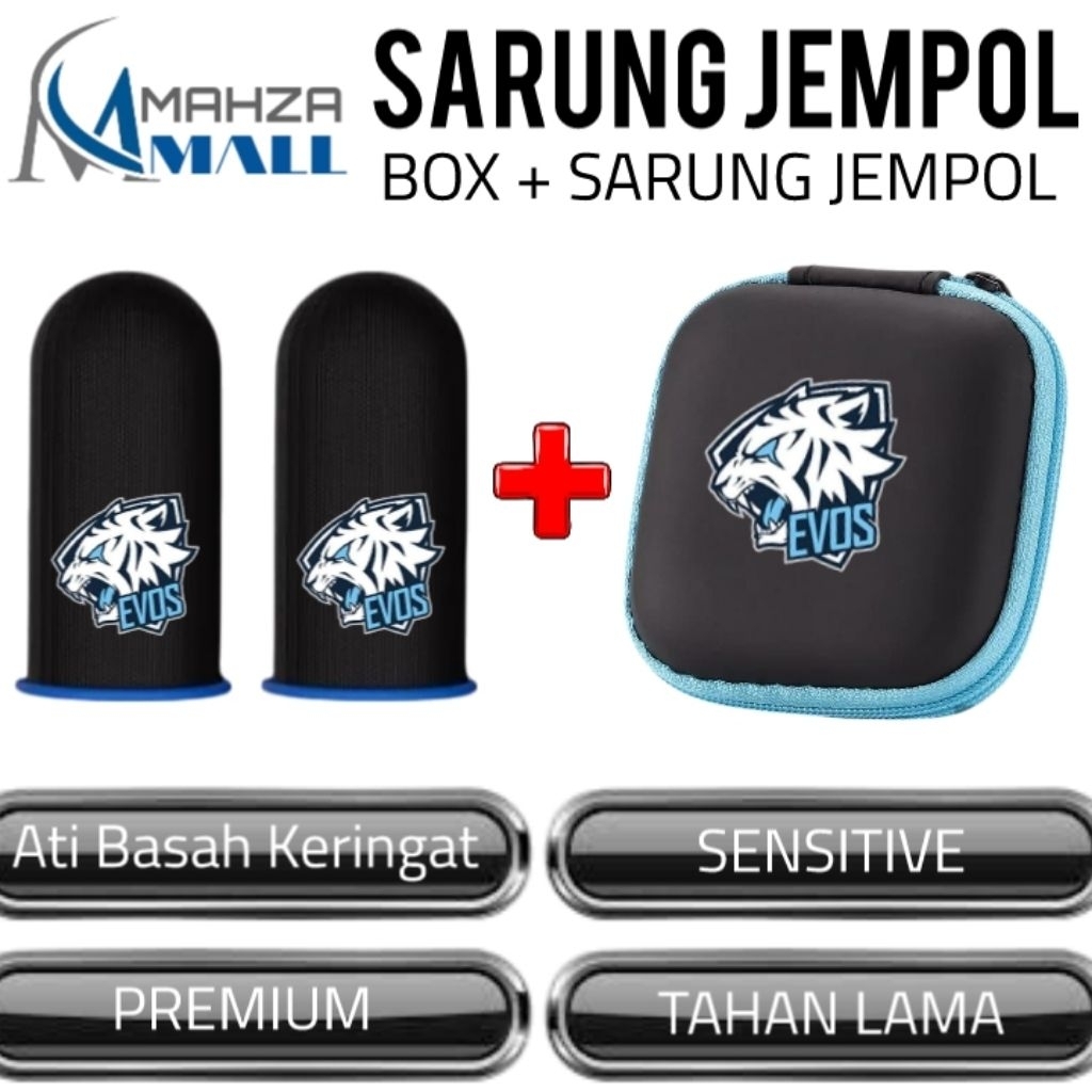COD Sarung Jempol Gaming EVOS RRQ Onic Game Ml FF Garena PUBG Sensitive Responsif Anti Slip