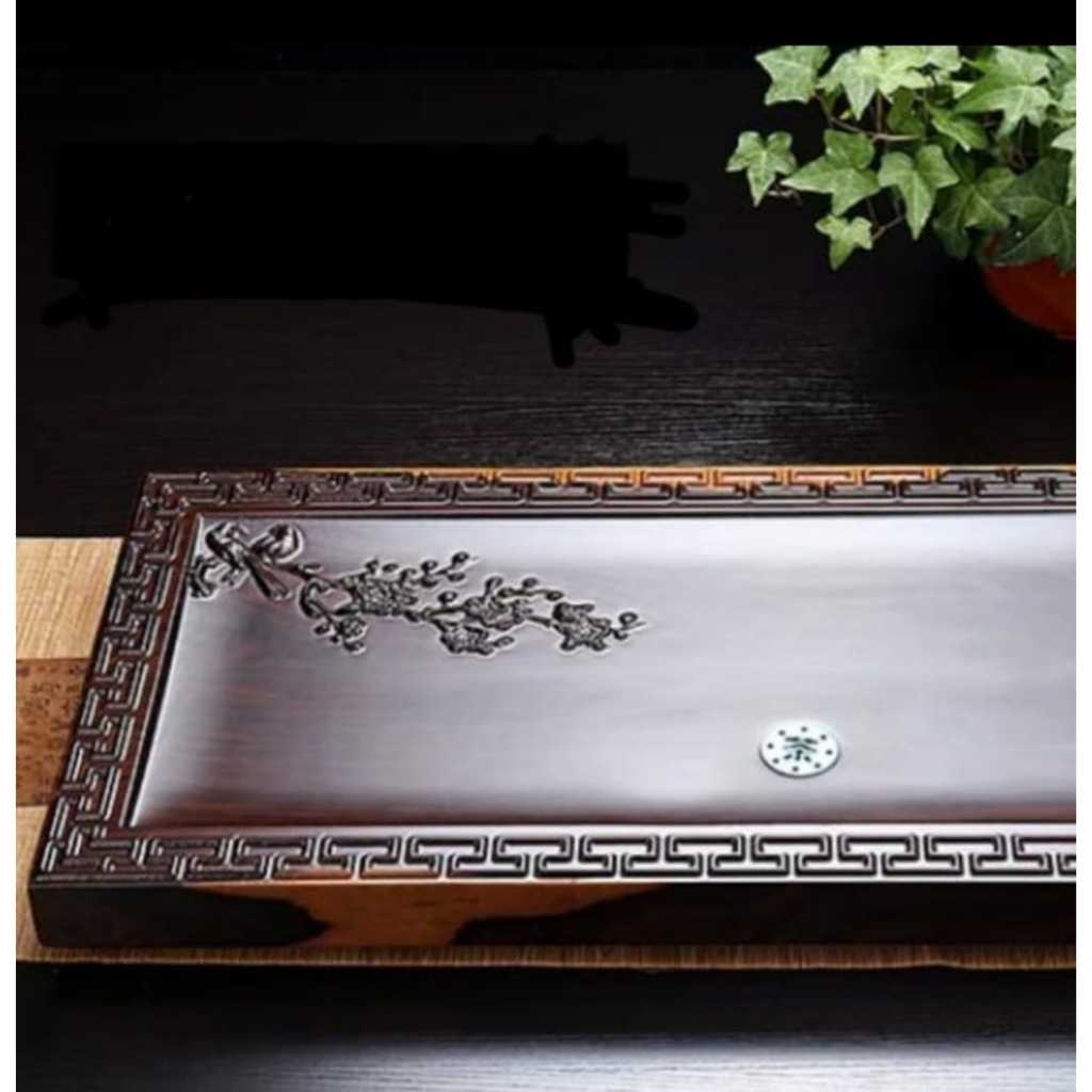 Nampan Teh Kayu Hitam Eboni