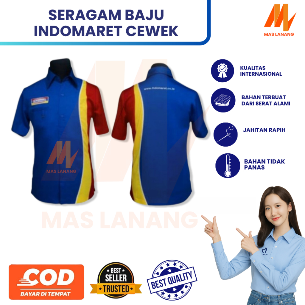 Baju Seragam Indomaret Cewek || Baju Kerja Indomaret || Baju Kerja Cewek || Indomaret