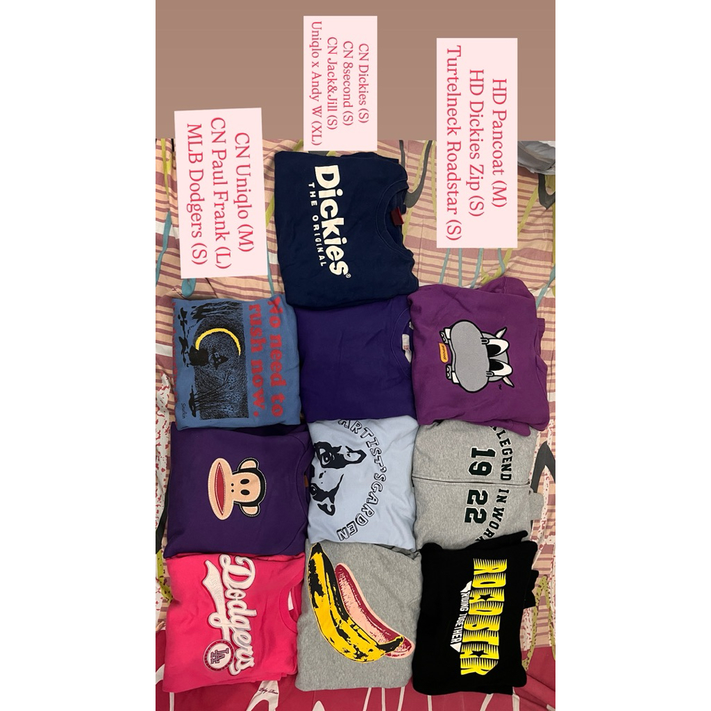 Borongan Hoodie Crewneck Second 10pcs 600k