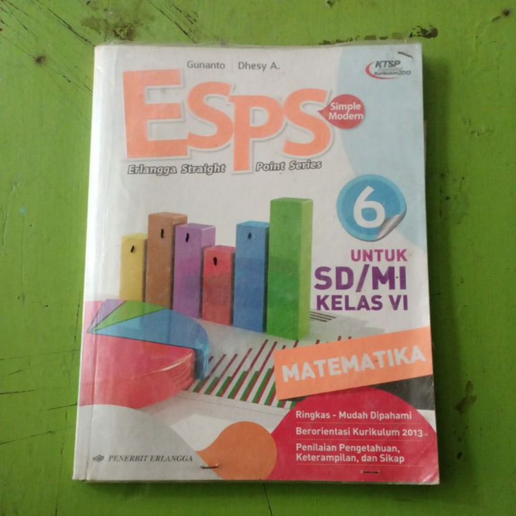Buku Esps Matematika Untuk SD/MI Kelas VI/6 Ktsp Kurikulum 2013 Original