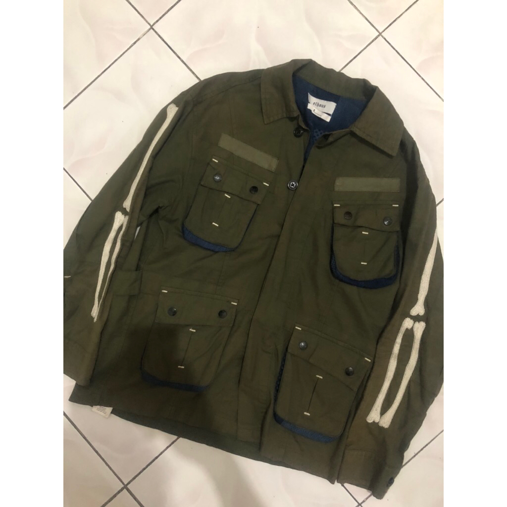 Elhaus Jungle Jacket Bone in Olive Green