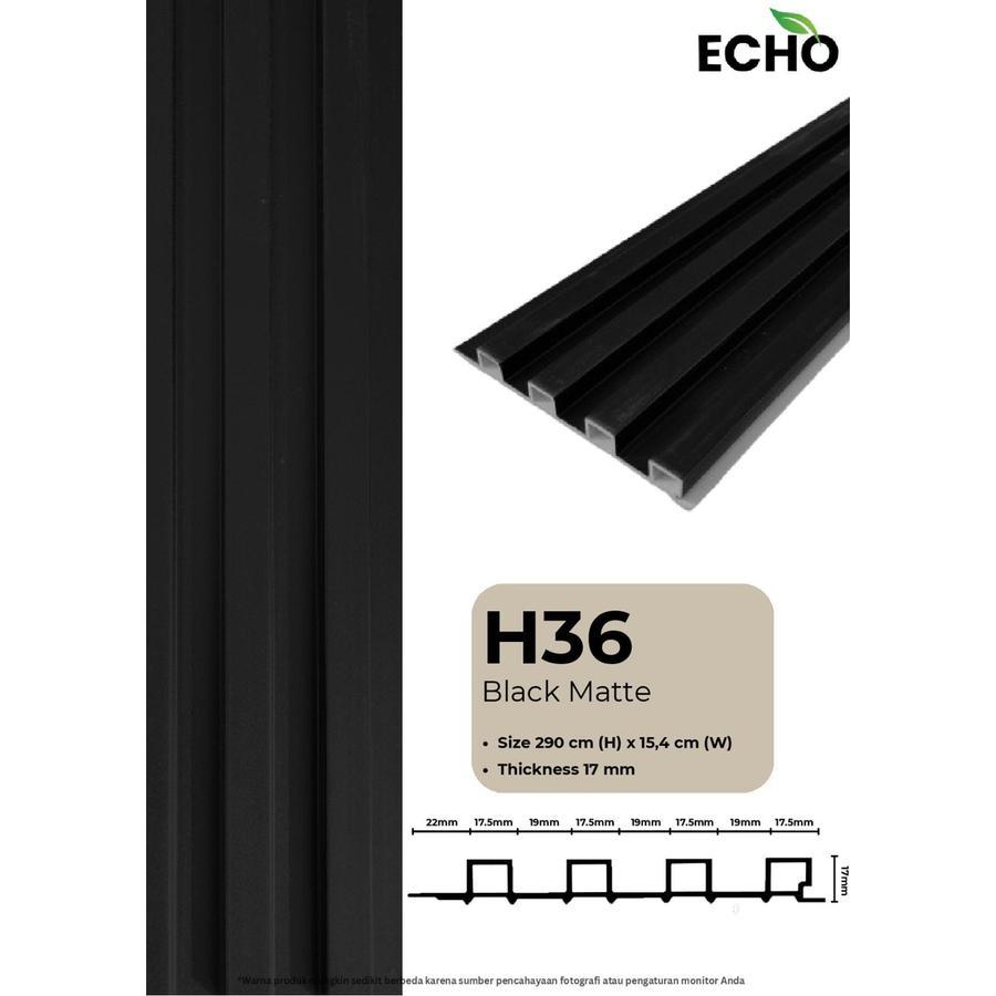 ECHO Wallpanel PVC Motif Kayu Series H / Panel Dinding 3D Pintu Kamuflase / Kisi Kisi PVC Motif Kayu