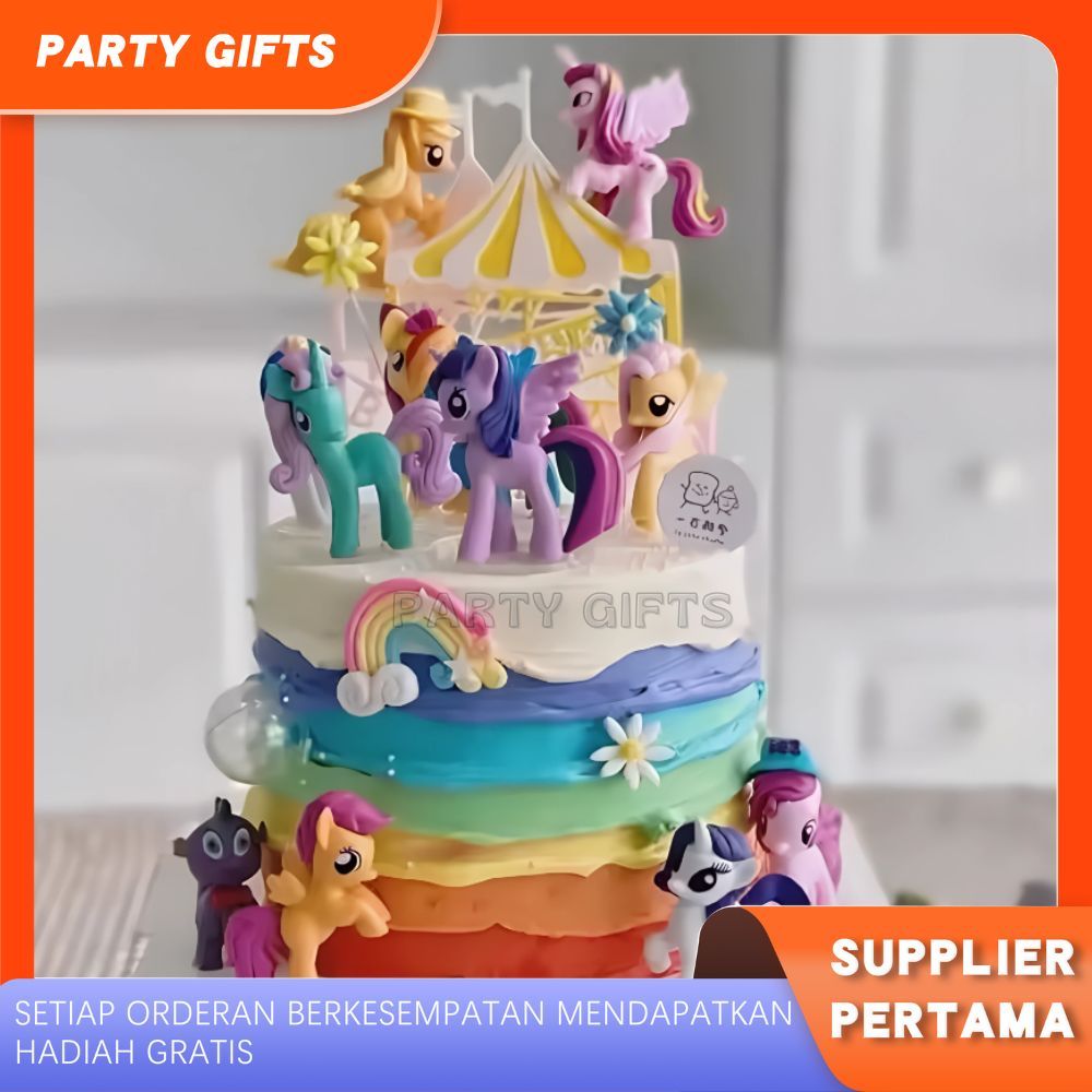 

Cake Topper Tema Little Pony 12pcs Mix Topper Kue Ulang Tahun Motif Kuda Pony Unicorn Warna Warni Dekorasi Kue Ulang Tahun