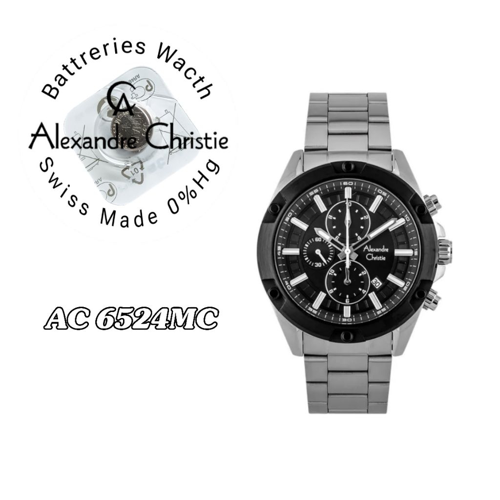 battrai jam tangan alexandre christie 6524mc battrai pengganti