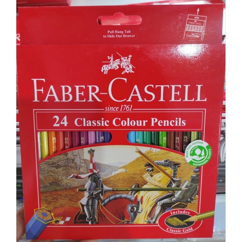 

Faber Castell 24 Classic colour pencils pensil warna panjang ef