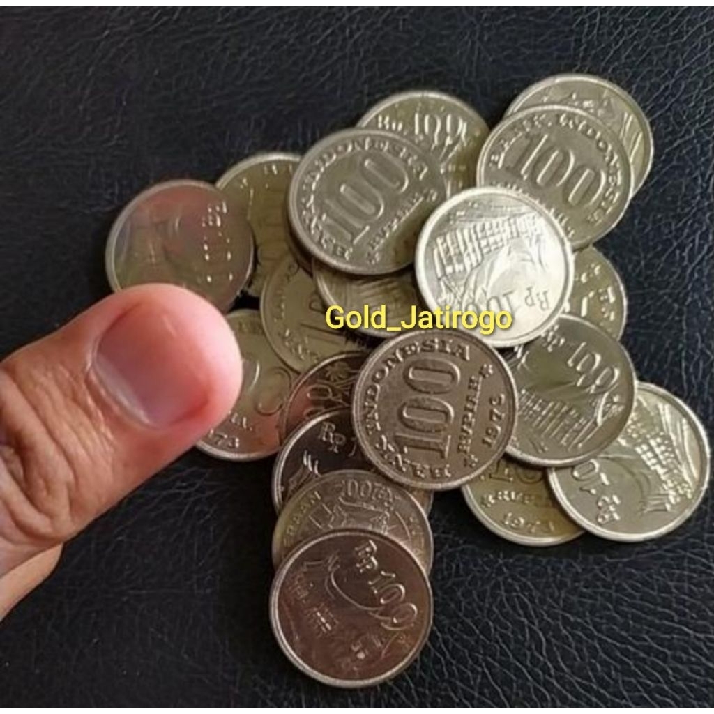 uang kuno koin 100 tebal tahun 1973. seratus tebal