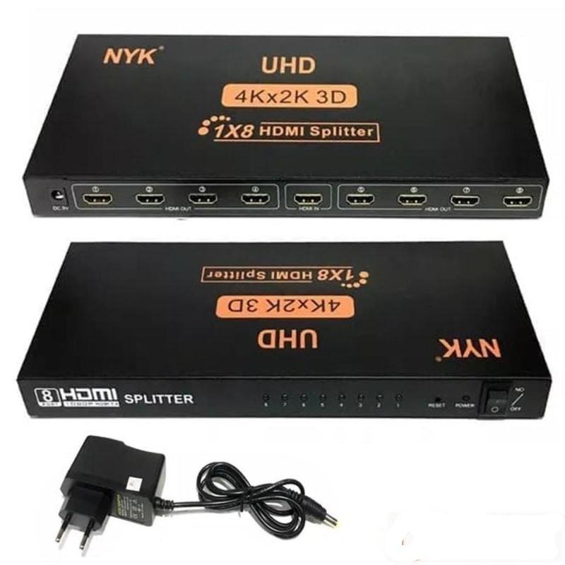 NYK HDMI Splitter 8 port spliter 8port - NYK-HD