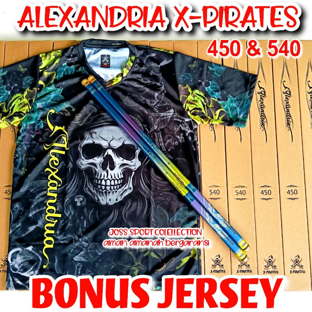 TEGEK ALEXANDRIA X-PIRATES 450 540 610 & ISABELLA BONUS JERSY X-PIRATES
