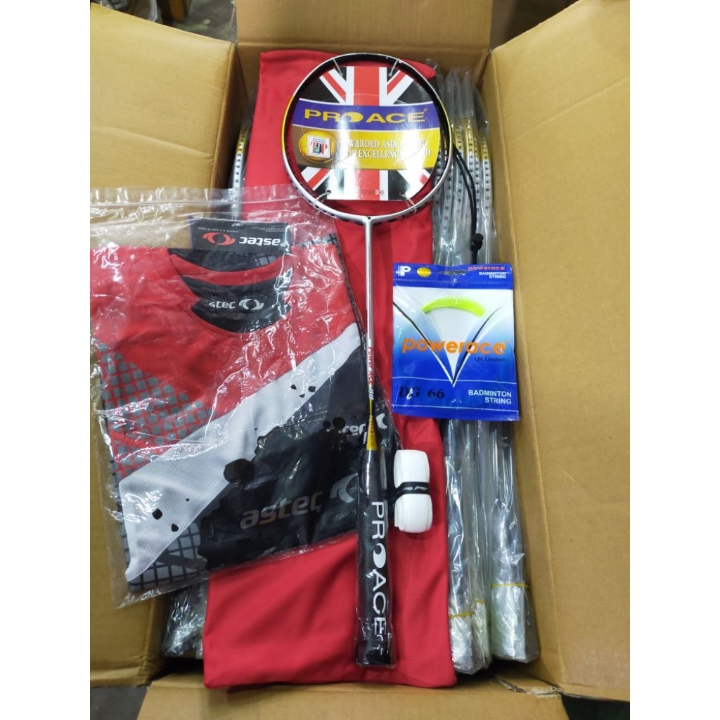 Raket Badminton Pro Ace Power Ace 88 Original Full Set