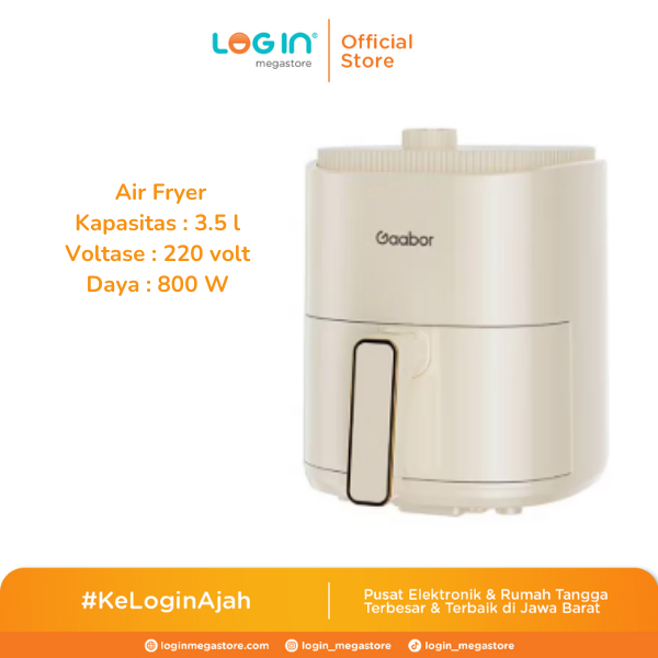 Gaabor AF35M01A Air Fryer 3.5L Kuning 800W Penggorengan Tanpa Minyak Multifungsi