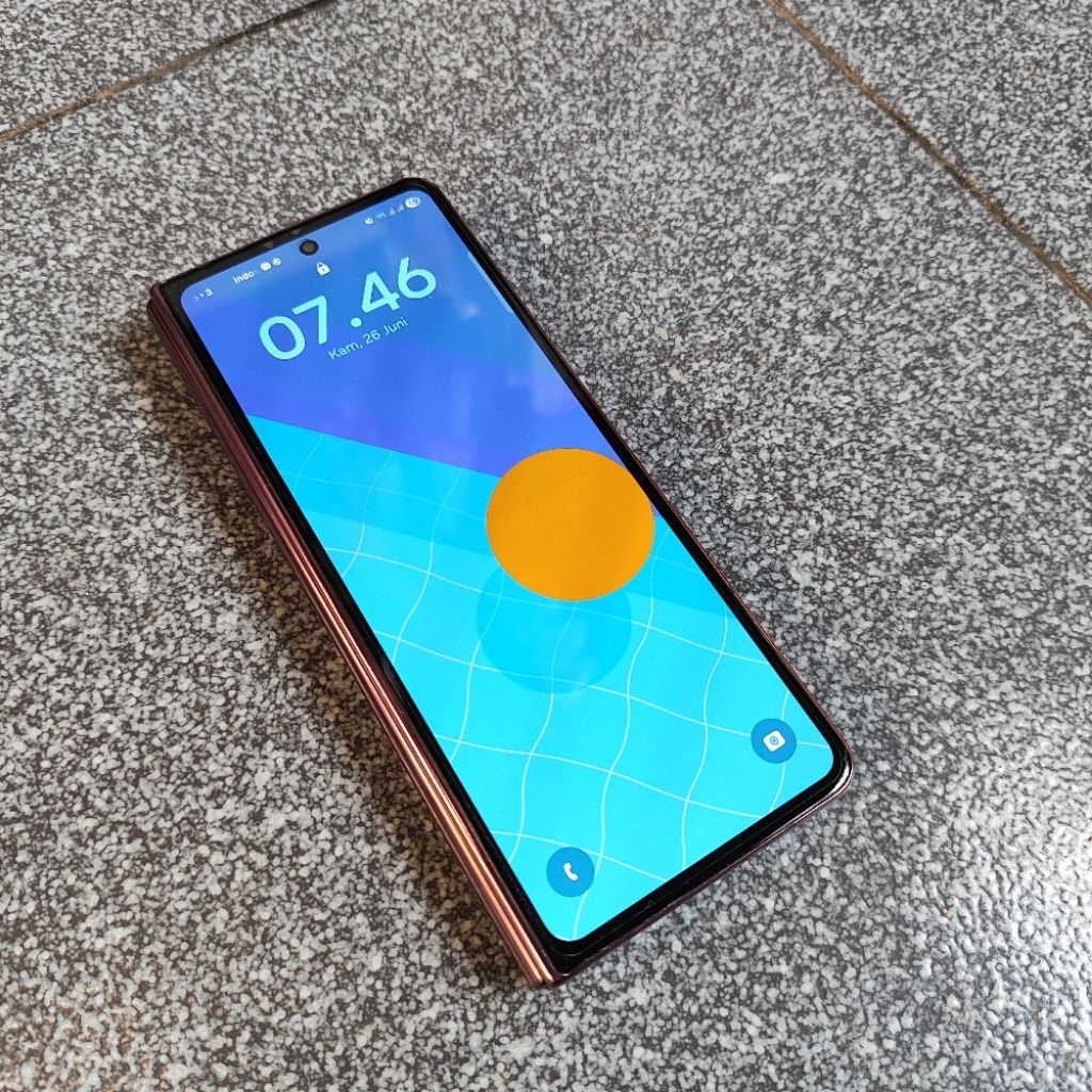 Samsung Z fold 4 12/512 Burgundy rare minus layar dalam