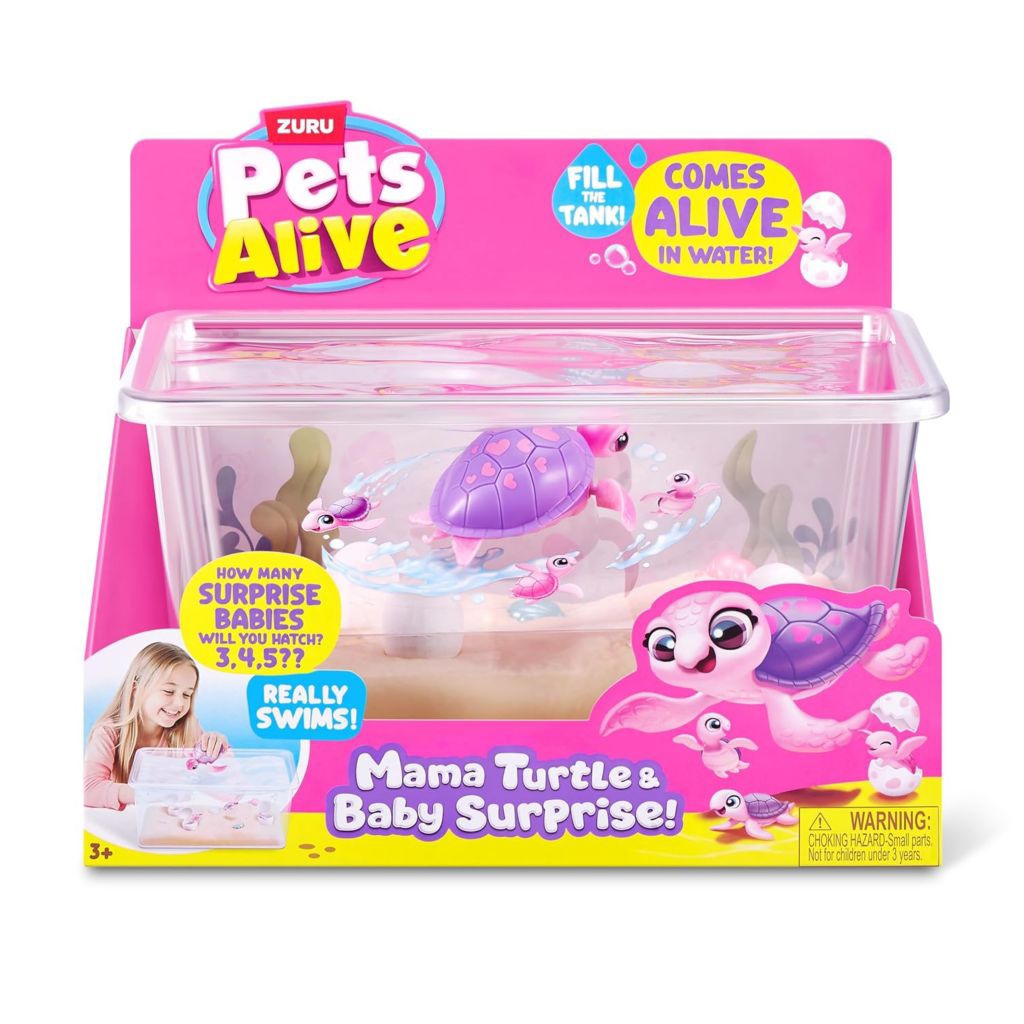 Zuru pet alive mama turtle baby surprise playset original