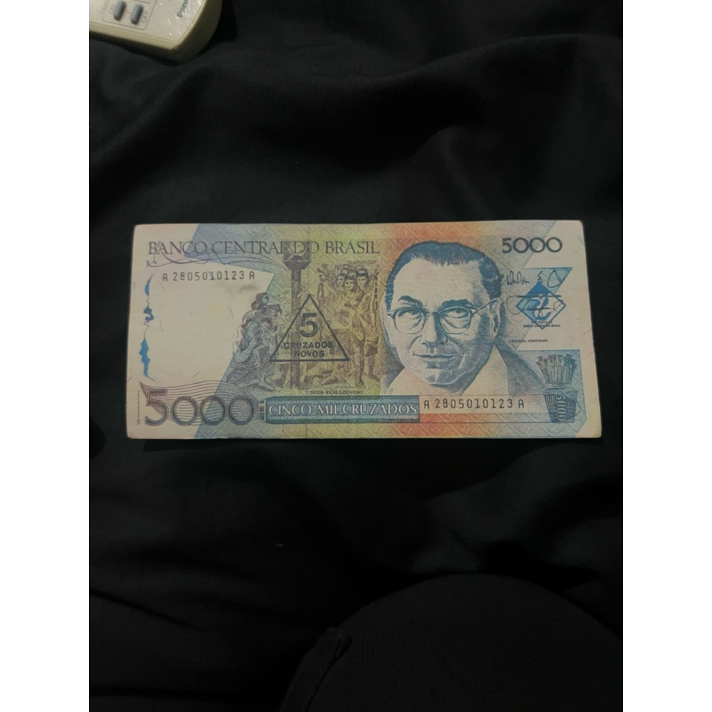 uang kuno brazil / 5000 cinco mil cruzados (100 lembar)