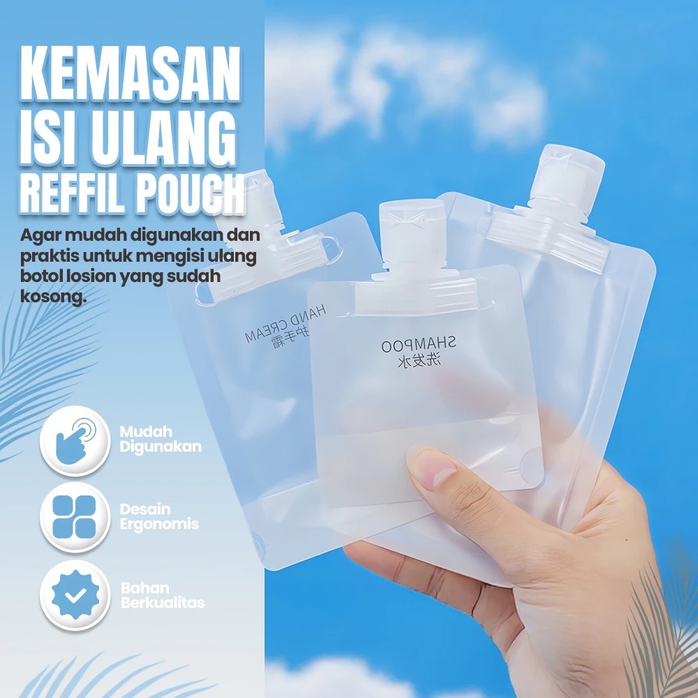

Reffil Pouch 100 ml / Kemasan Isi Ulang Serbaguna Plastic Repackaging Bag