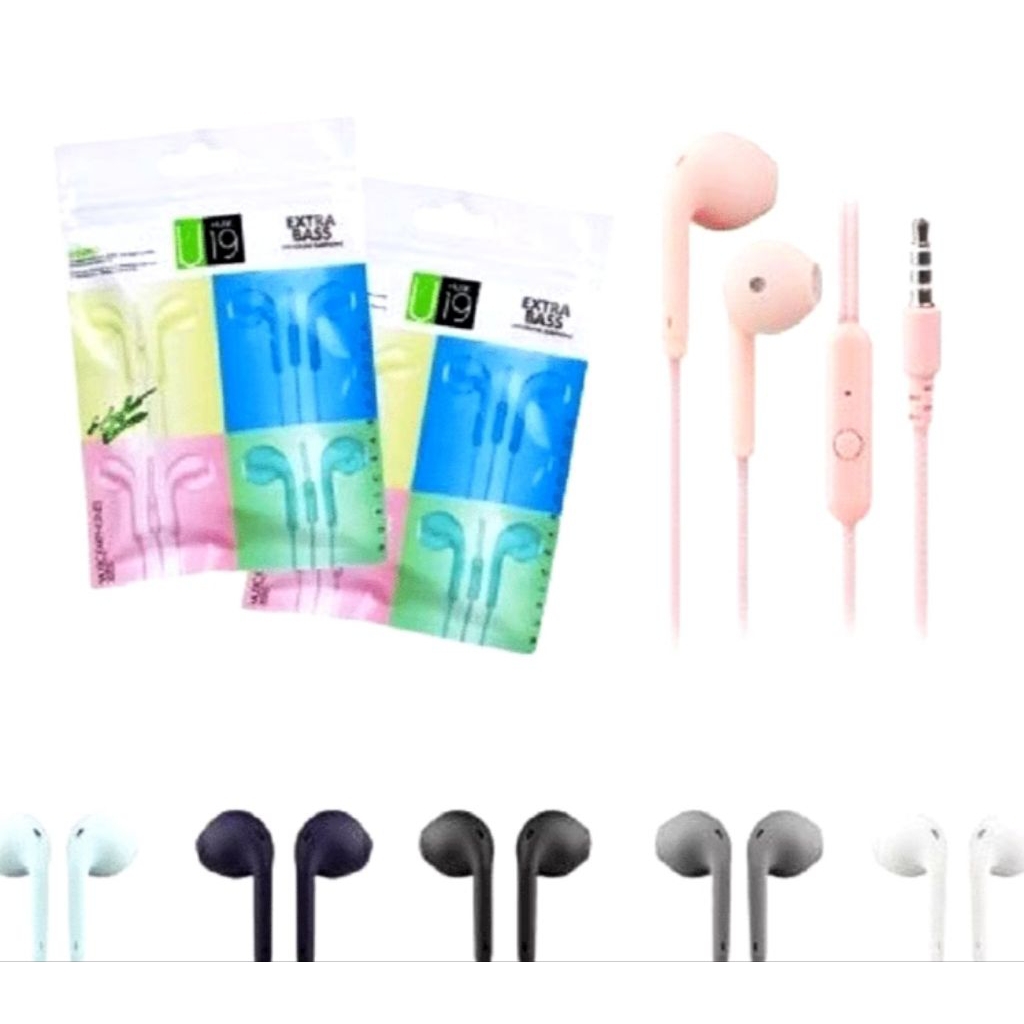 Headset Macaron U19 Music Earphones