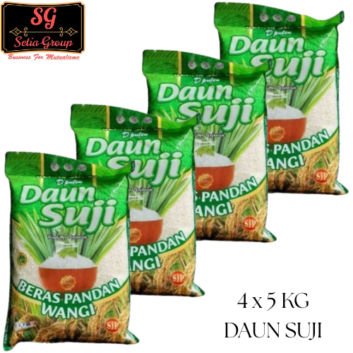 

(4x5 kg) Beras DAUN SUJI Beras Premium Kemasan 5 kg