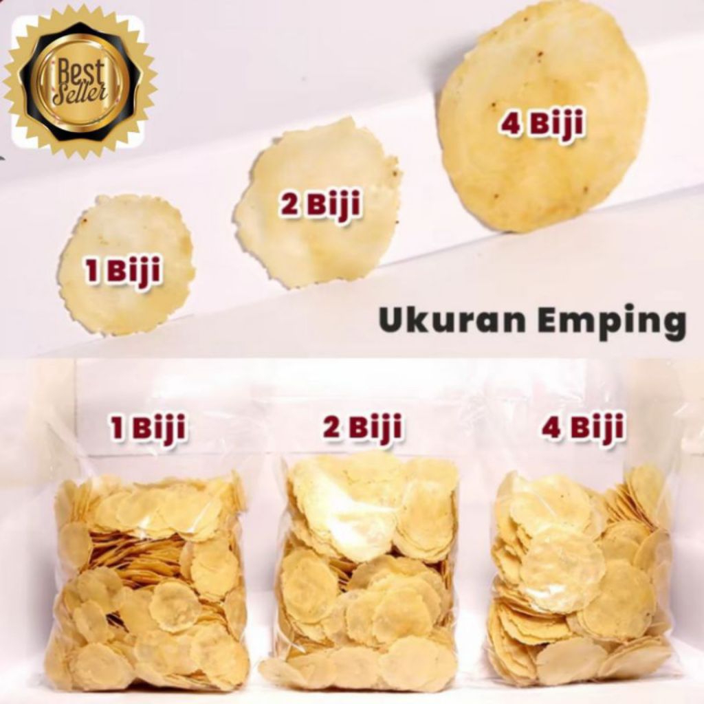 

produk iii Emping melinjo asli no campuran kemasan plastik (500grm