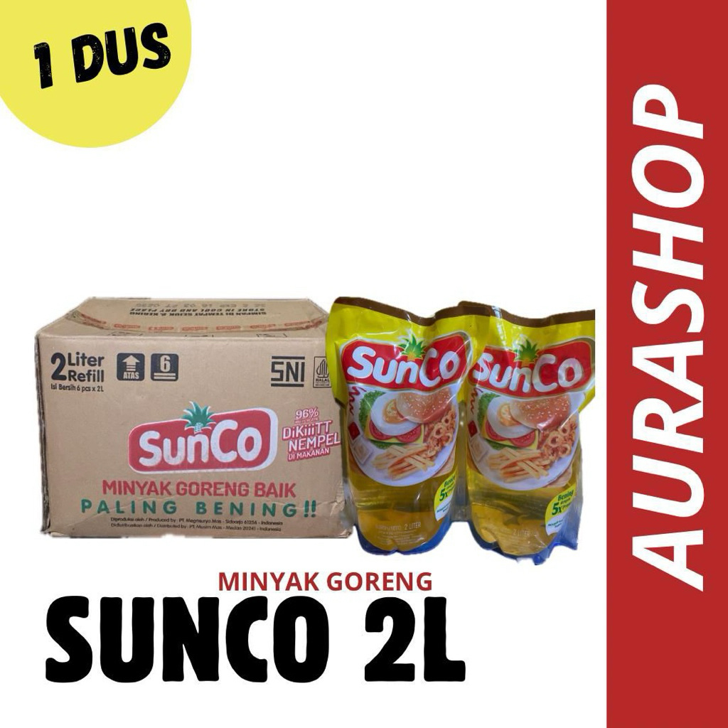 

Minyak goreng Sunco 2liter Refill Minyak bening