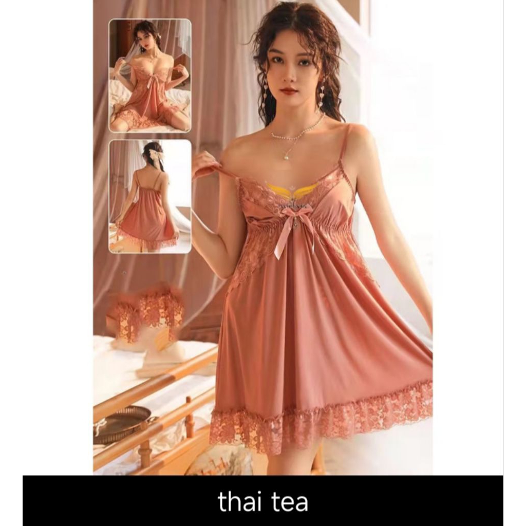 Lingerie Dress Babydoll g string Cantik Lembut Premium