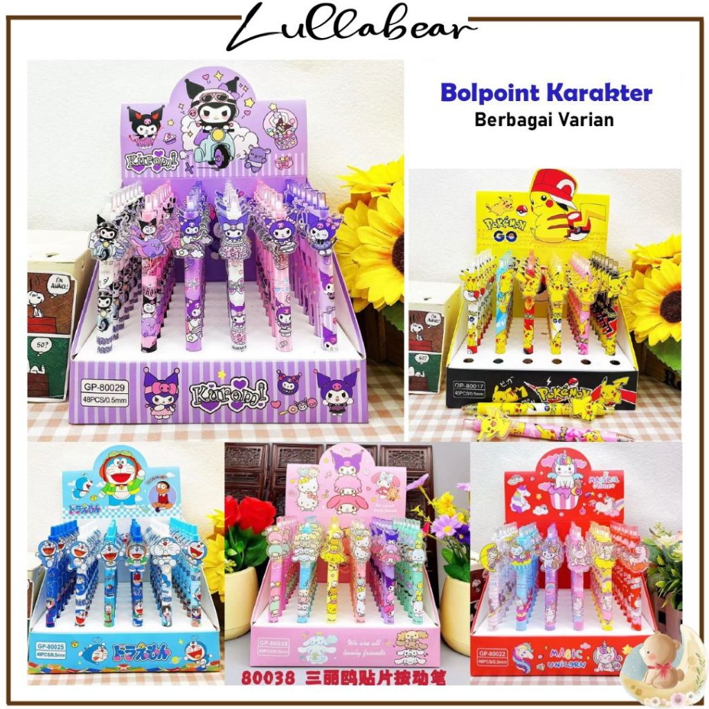 

LULLABEAR - BOLPOINT MEKANIK MOTIF KARAKTER LUCU / PULPEN ANAK MOTIF LUCU / BOLPEN WARNA KARAKTER 3D LUCU MURAH