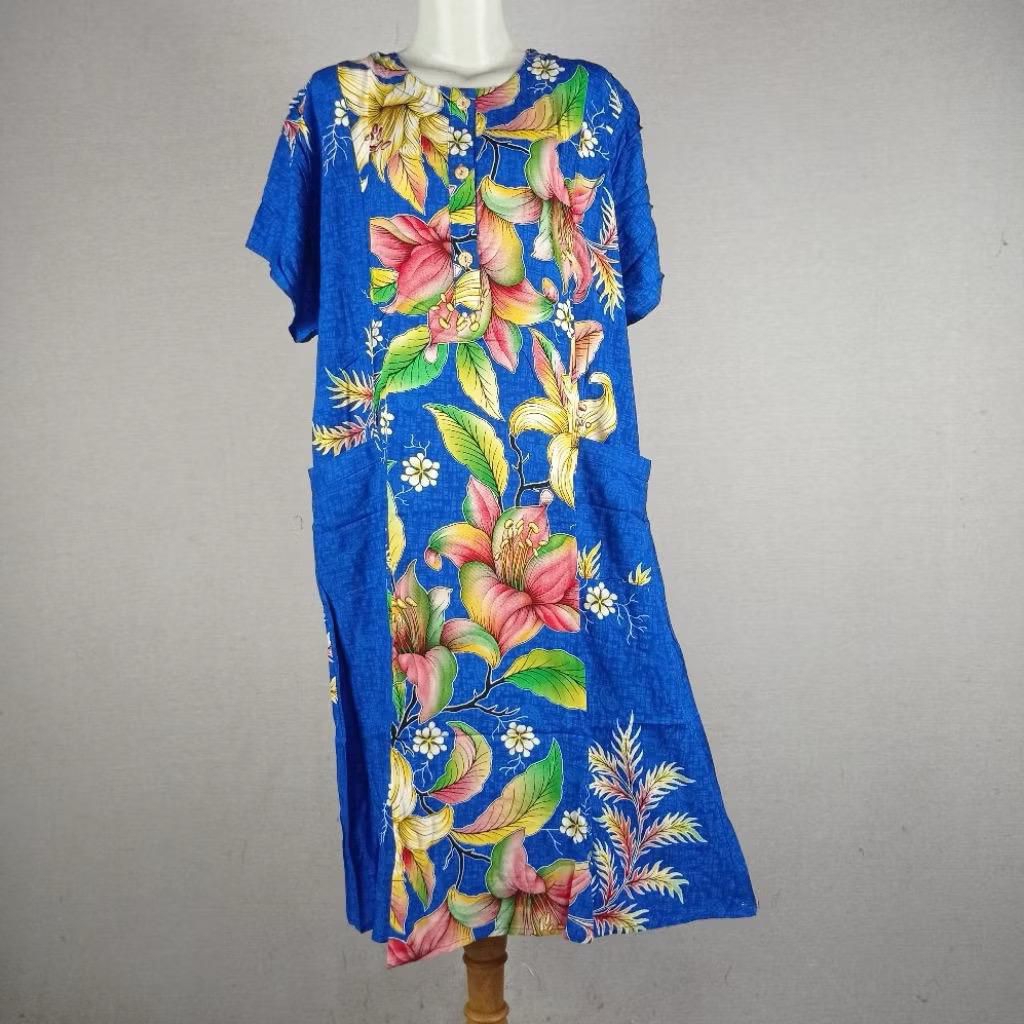 daster kencana ungu pendek label biru