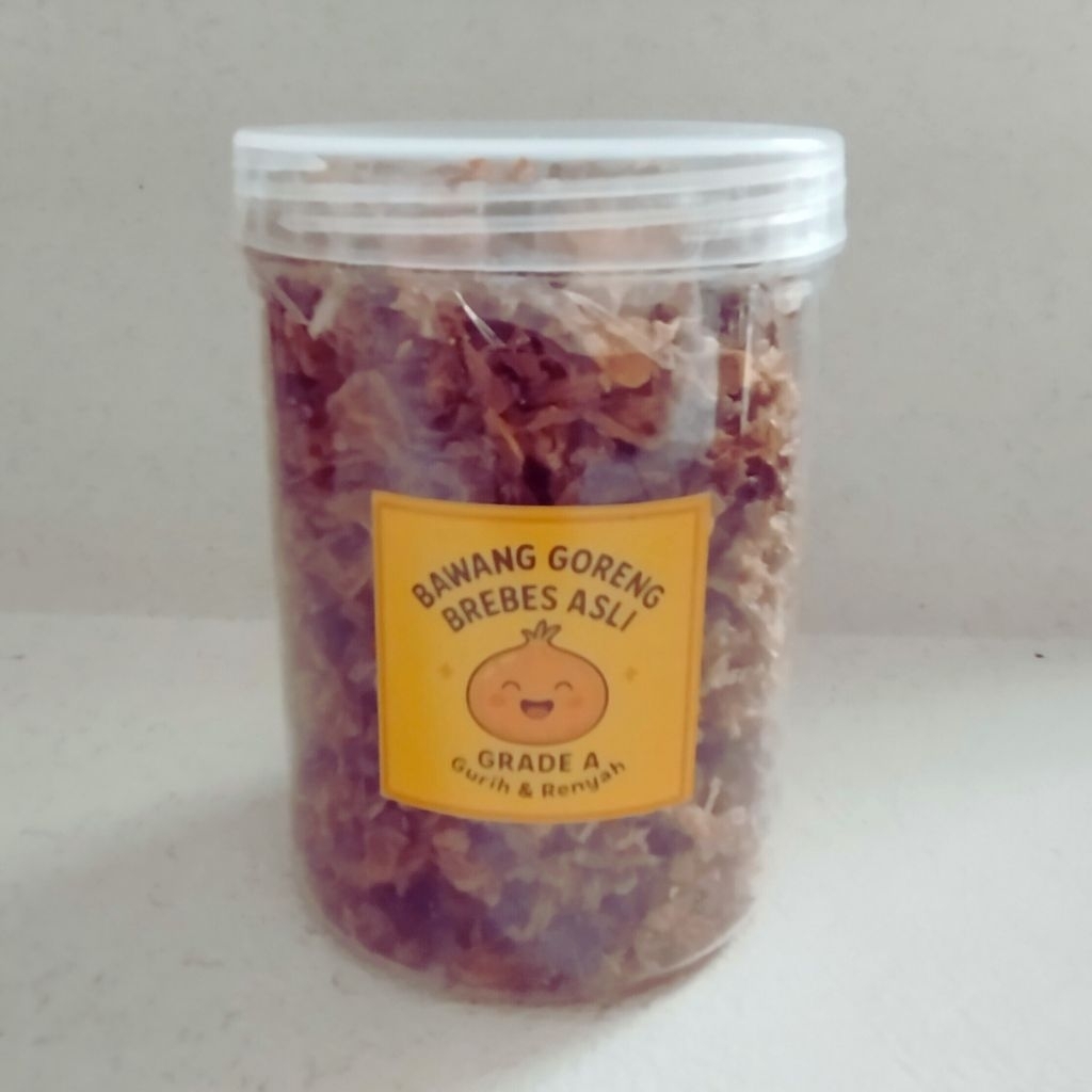 

Bawang Goreng Asli Brebes Grade A 200gram Gurih Renyah Kriuk Garing Manis