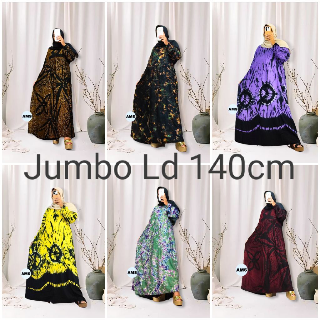 Gamis Twill Ori Super Jumbo Ld 140 Tebal Premium Daster Twil Pelangi Lengan Panjang Terbaru XXXXL