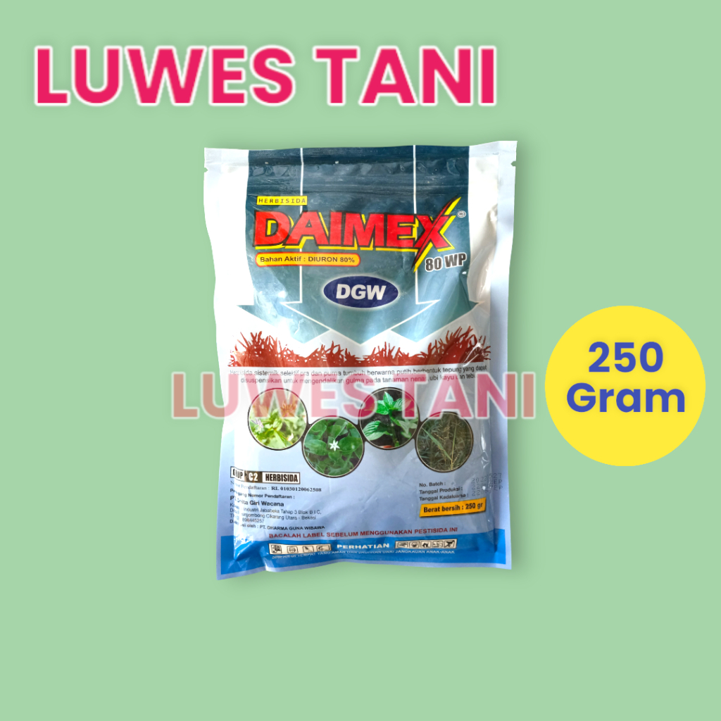 herbisida Daimex 80wp 250 gram dgw Diuron Daimek Pembasmi lulangan