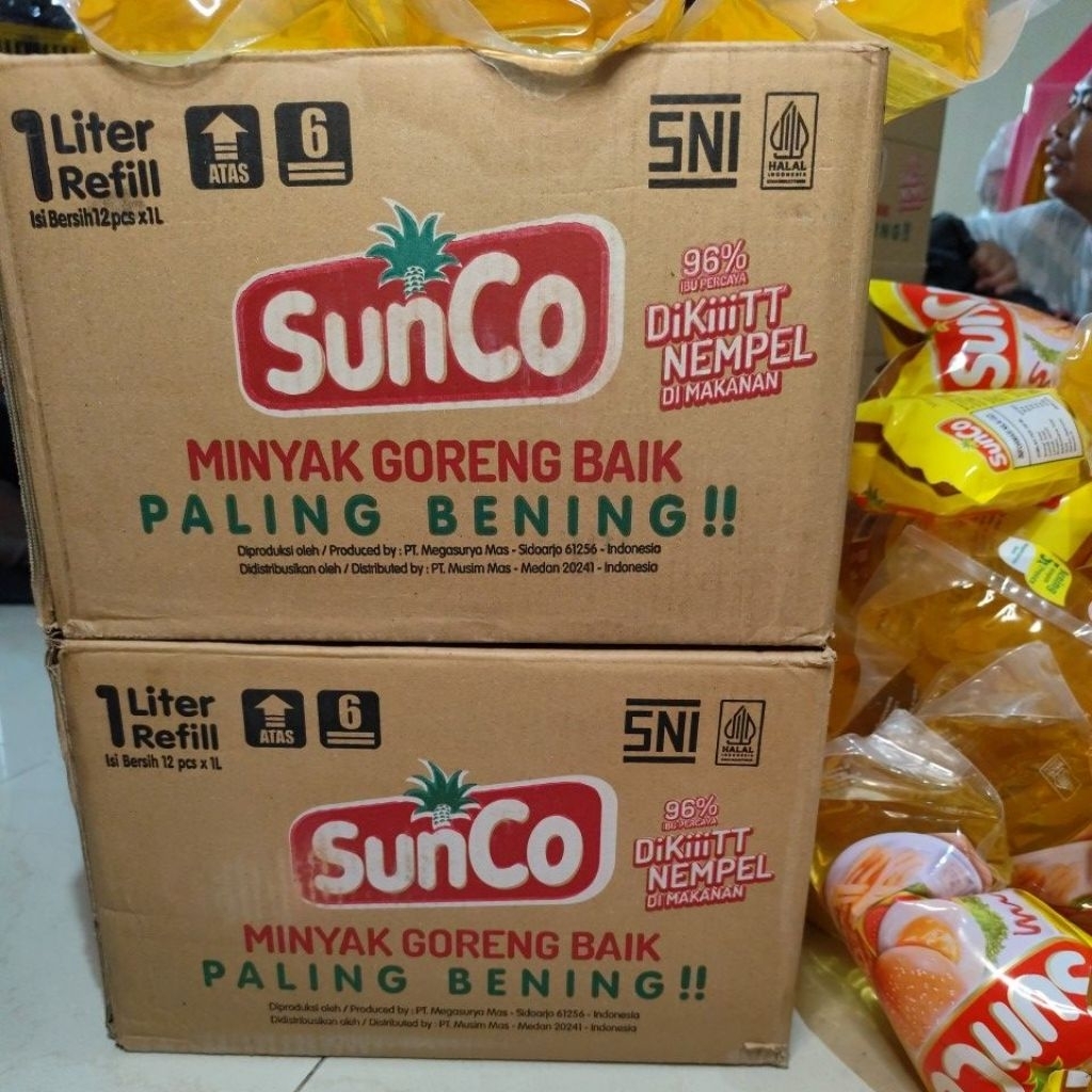 

SUNCO ( 2karton ) @ 1 L x 12 pcs Minyak goreng Premium