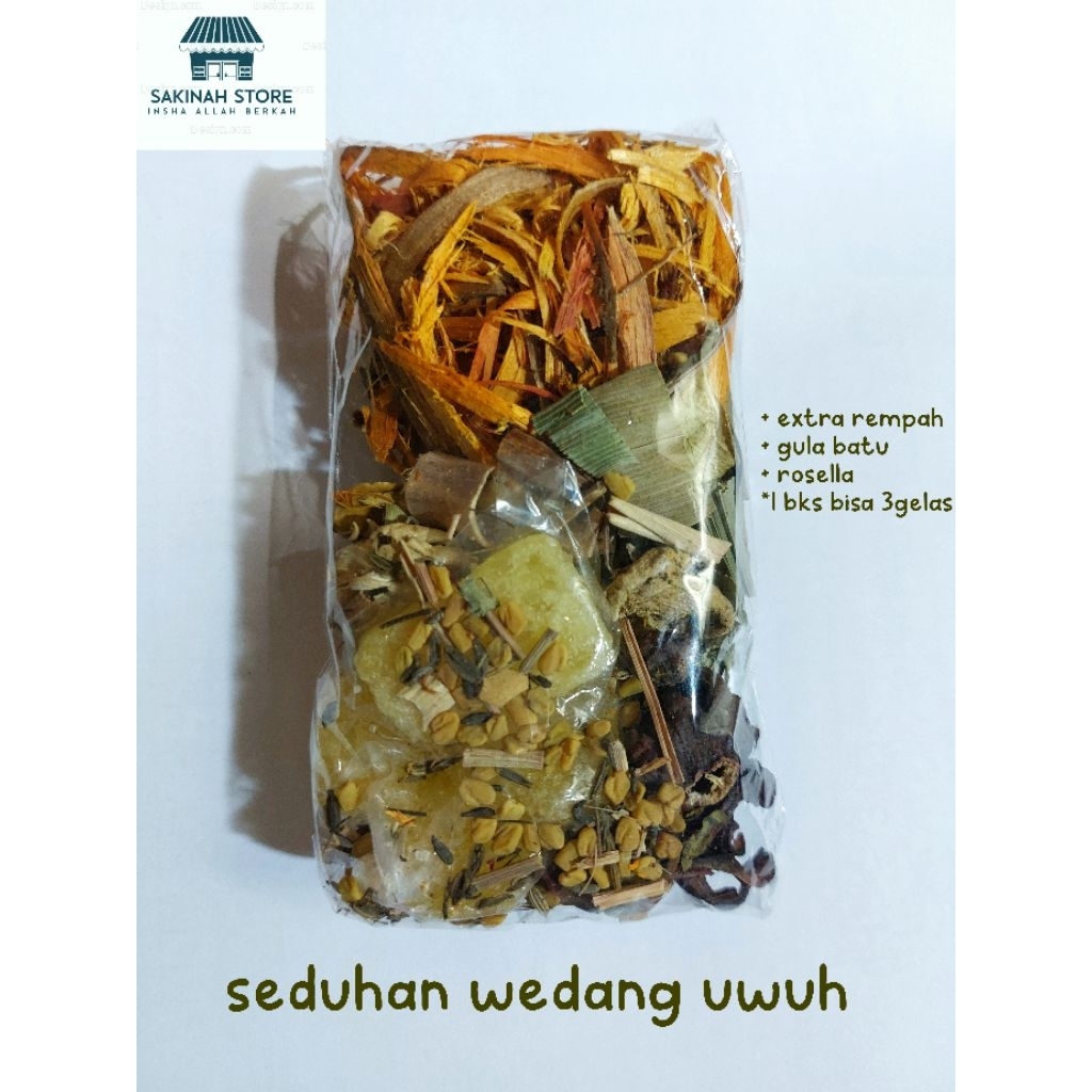 

Wedang uwuh satuan free rosella dan gula batu / Minuman detoks kesehatan