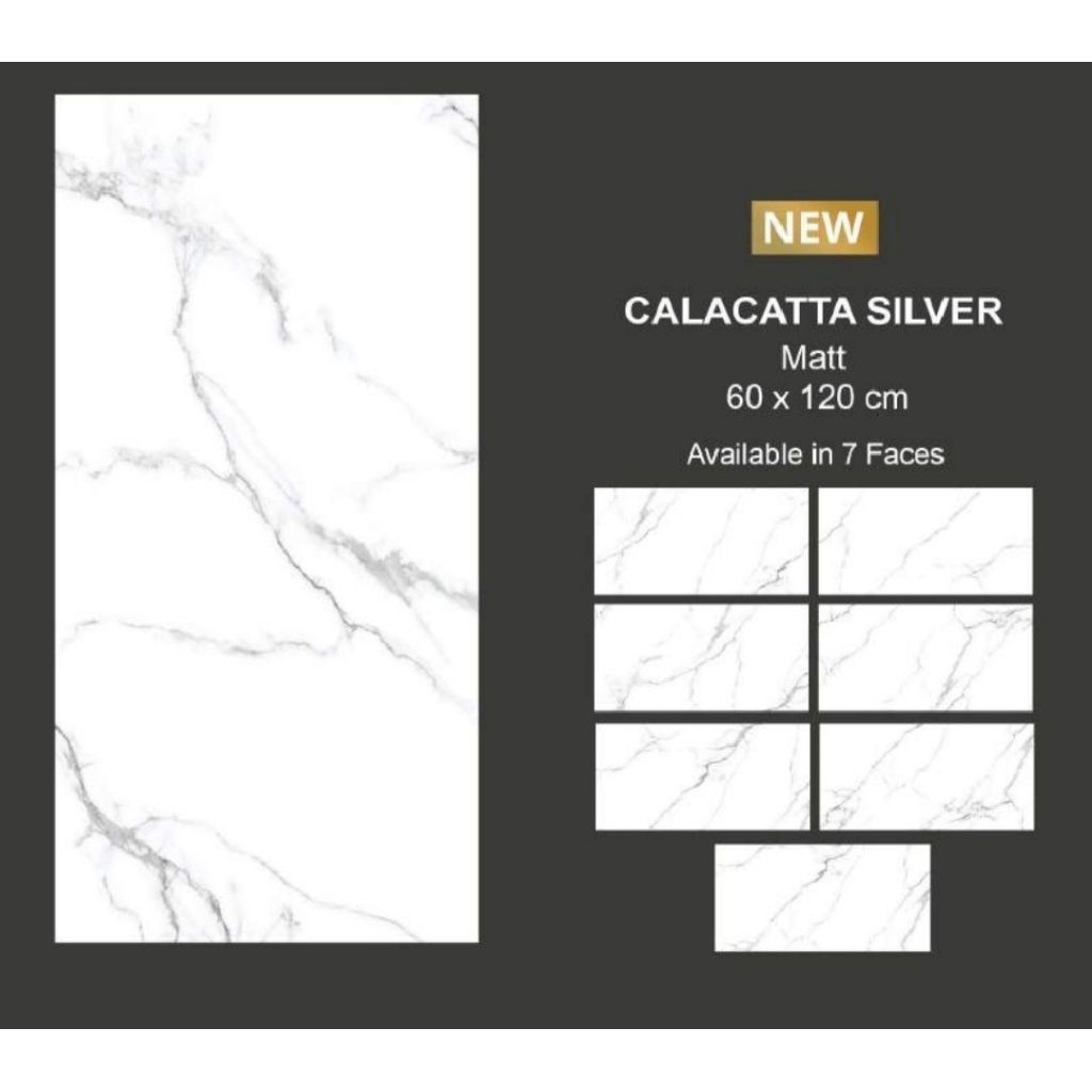 GRANIT MEREK CALACATTA SILVER UKURAN 60X120 MATT